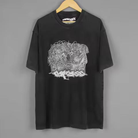 Carcass T Shirt Grindcore Death Metal Band Merch Heartwork Vintage Men's Washed Cotton Short Sleeve 