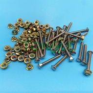 【NEW】 50pcs/lot 35*4mm Acceptor Screwnut Fixing Screw Mounting Acceptor Parts For -Operated Games Arcade Game Machine