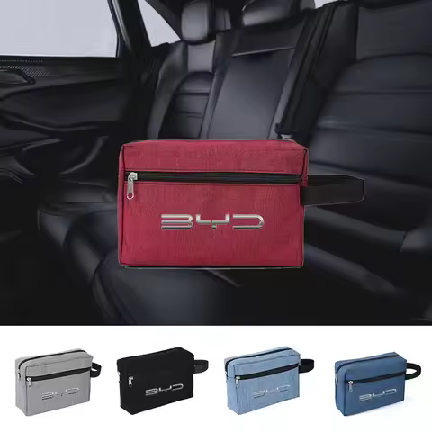 Car Portable USB Data Line Charger Plug Car keys driver's license Storage Bag For BYD Tang F3 E6 Att