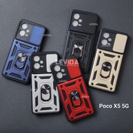 Poco X5 5g Case Robot Slide Camera Protect + Ringstand Poco X5 5g