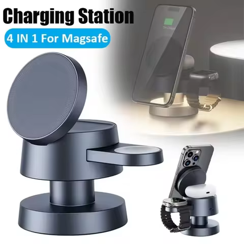 3 in 1 Wireless Charger LED Light For iPhone 17 16 15 14 13 12 Pro Max Apple Watch 2-9 SE Airpods 2 