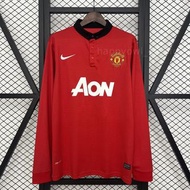 曼聯 Manchester United 13-14 復古長袖波衫 主客場足球球衣