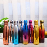 ✁ Galvanized Stainless Steel Color Changing Water Bottle Vacuum Insulated Thermos Flask Sport Workout Gym Drink Cup Travel Kettle