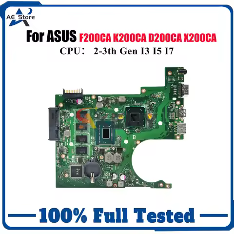 X200CA Laptop Motherboard For ASUS VivoBook K200CA X200C F200CA D200CA X200CA Notebook Mainboard Wit