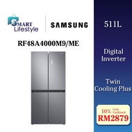 Samsung 511L French Door With Twin Cooling Plus Refrigerator(Gentle Silver Matt) RF48A4000M9/ME