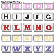 Pautan Pesona Itali, Huruf Abjad, Fesyen Baru 2025, Untuk Gelang, Sesuai dengan Gelang 9mm, Barang K