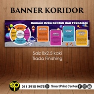 BANNER KORIDOR DOMAIN RBT SAIZ 8X2.5 KAKI