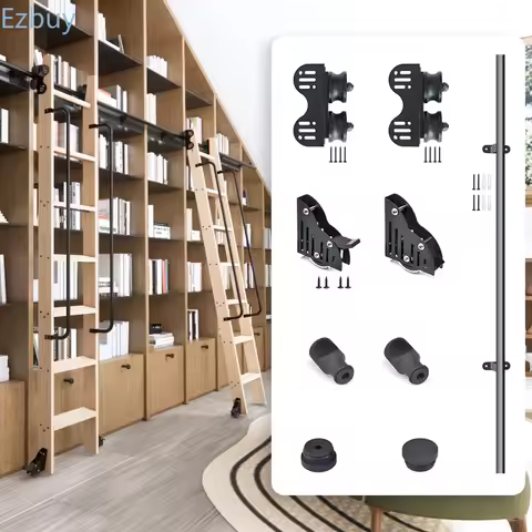 Rolling Library Ladder Hardware 3.3ft (100cm) Sliding loft Household ladder Track Hardware Kit(No La