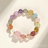 Nine Tail Fox Cube Sugar Duobao Amethyst Beaded Bracelet Female Fashion High Sense Aquamarine Bracel