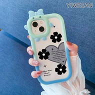 YIWESAN Casing Hp Samsung A31 A32 A53 5G A33 5G A54 5G A73 5G A05 A05s Case bunga cinta pola penutup