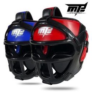 MTB跆拳道面罩可拆卸抗擊打結實成人兒童護頭盔面罩實戰防護