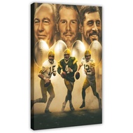 Bart Starr Brett Favre Aaron Rodgers Poster Canvas Poster Bedroom Decor Sports Landscape Office Room