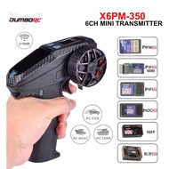 DUMBORC 6CH X6PM-350 2.4G RC Mini Transmitter with P4FMG/P6FG/X6DCG/X6FP/BL3FG Gyro Receiver 4.8-12V