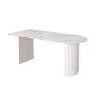 XYSolid Wood Dining Table Modern Simple Home Small Apartment Rectangular Dual-Use Restaurant Nordic Marble Dining Tables