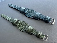 ❇️請清楚內文才購買❇️🐊訂造任何size鱷魚皮手工錶帶連底托🐊 適合錶耳size18mm至24mm內 HKD1,280