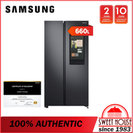 Samsung (RS62T5F01B4) 660L 2 Doors Side by Side with Family Hub Digital Inverter Refrigerator RS62T5