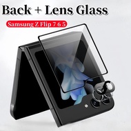 Back Screen Protector for Samsung Galaxy Z Flip 7 6 5 Tempered Glass Camera Lens Protector for Samsu