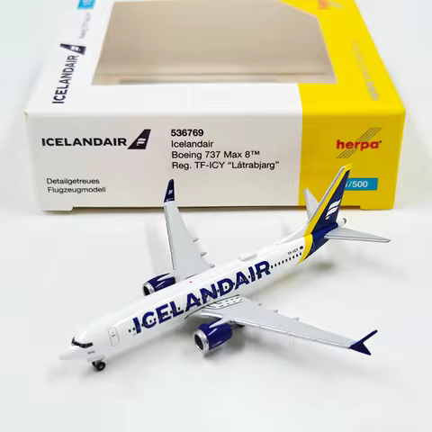 Herpa Diecast Alloy 1:500 Scale B-737 Max 8 536769 Airplane Model For Display Collections