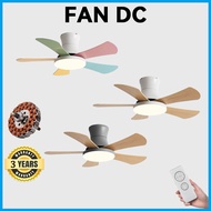 Ceiling Fan With Light Colourful 36/42/48 Inch Ceiling Fan With LED Light Bedroom Balcony Inverter Power Saving Ceiling Fan (CH)