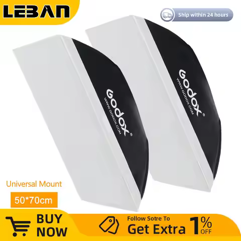 2pcs Godox 20"x27" / 50x70cm Photo Studio Softbox Soft Box with Universal Mount for Studio Flash Str