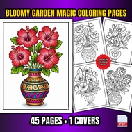 [PDF] 45 Bloomy Garden Magic Colouring Books For Kids
