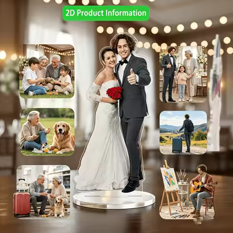 Custom Acrylic Standee 3D Decoration - Upload Your Own Photo, Ground Standing Design, Personalized f