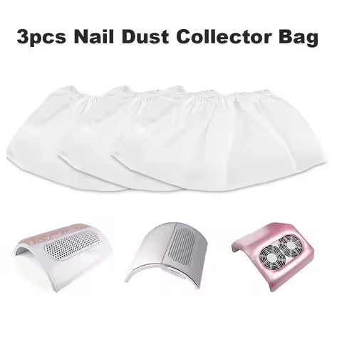 3pcs Nail Dust Collector Bag Nail Dust Suction Collection Bag Non-woven Vacuum Cleaner Bag Nail Art 