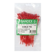 เคเบิ้ลไทร์ 4 นิ้วสีแดง(แพ็ค100ชิ้น) BANDEX CT100R-2C