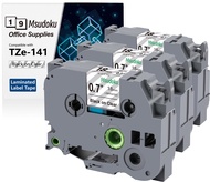 Msudoku Tze Tz Tape 18mm 0.7 Laminated Clear Compatible for Brother P Touch Clear Label Maker Tape T