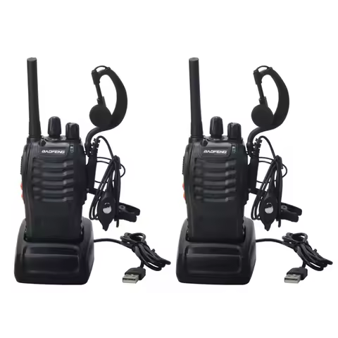 2pcs Baofeng BF-88E PMR Two Way Radios 0.5W Low Power 16CH UHF 446MHz 12.5KHz Step License-Free Comm