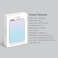 Orsen Eloop E48 Powerbank 10000mAh QC 3.0 PD 20W Skrin LED Powerbank Type C Fast Charging Mini Power