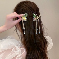 Fringe clip Fringe clip Fringe Butterfly Tassel Hair clip Female Back Head Half-Tie Hair Small clip 