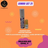 COMBO SET 21 || MADINAH MIST (FEMALE PERFUME) + KASTURI PERFUME ||