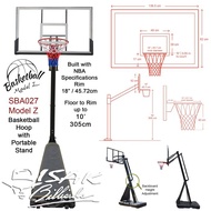 PORTABLE BASKETBALL HOOP Z - RIM BOLA BASKET RING OUTDOOR INDOOR NBA