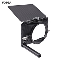 vieline- FOTGA Mini Matte Box Lightweight with Top Flag 15mm Rod 4pcs Lens Adapter Rings(67mm/72mm/77mm/82mm) for DSLR Mirrorless Cameras Supporting 4x4in/ 4x5.65in/100x100mm Filters