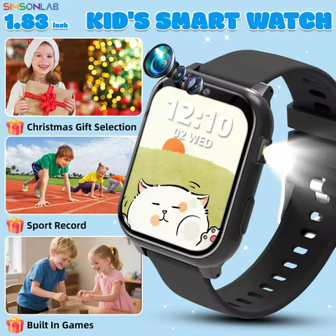 New Study Smartwatch Children HD Camera Games Flashlight Sleep Monitoring Alarm Calculator Birthday 