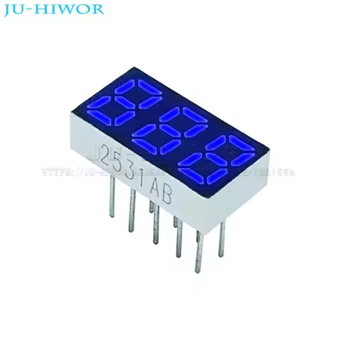 10pcs 0.25 Inch 10Pins 2531AB 2531BB 3 Digits Bits 7 Segment Blue LED Digital Display Digitron Commo
