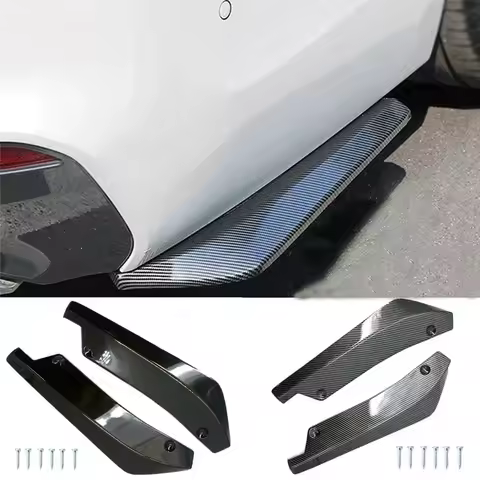 For BMW E36 E39 E46 E60 E87 E90 E91 E92 Front Rear Bumper Strip LipProtector Carbon Fiber Side Skirt
