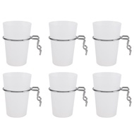 6 Sets Pegboard Bins with Rings Style Pegboard Hooks with Pegboard Cups Pegboard Cup Holder Accessories Transparent