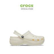 CROCS รองเท้าลำลองผู้หญิง CLASSIC PLATFORM GLITTER CLOG รุ่น 2072410WV - CHALK