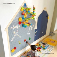 Doodle Blackboard Building Block Wall 2-in-1 Children's Double-layer Magnetic Blackboard Wall Sticke
