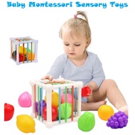 Mainan Kanak-Kanak Cube Baby Newborn Activity Cube Kids Toys Montessori Sensory Toys for Baby Shape 