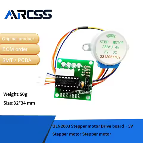 ULN2003 Stepper motor Drive board + 5V Stepper motor Stepper motor