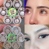 คอนแทคเลนส์ ลายเกล็ดหิมะ เกล็ดน้ำแข็ง รุ่น Chimmer/Icy-X สีเทา/ตาล Gray/Brown ค่าสายตา (0.00)-(10.00