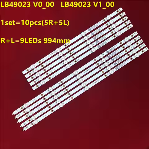 New 10PCS LED Strip for LB49021 LB49023 V1_00 V0_00 3A6560010EA0 3A6560000EA0 49PUT6162/12 49PUS7503