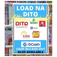 ♞,♘,♙,♟2 in 1 SIGNAGE GCASH CASH IN cash out + LOAD NA DITO Laminated Waterproof Sticker PVC SINTRA