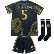 Bellingham No #5 Madrid Special Dragoon Edition Kids Soccer Jersey Shirts Football Futbol Socks Set 