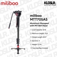 miliboo MTT705ASWH / MTT705AS Aluminum Video Monopod with MYT801 Fluid Head