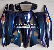 ชุดสี เฟรม honda wave 100s เวฟ 100s w100s รุ่น ubox รถปี 2005 จำนวน 10 ชิ้น สีเอฟเฟค 3 มิติ งานabs