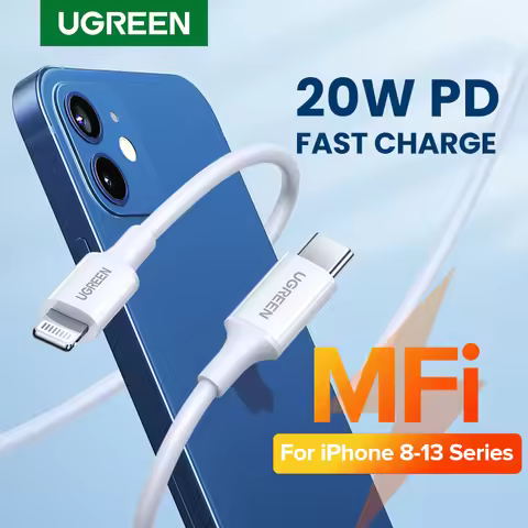 UGREEN MFi 20W PD USB Type C to Lightning Cable for iPhone 14 13 12 Pro Max Fast Charging for iPad M
